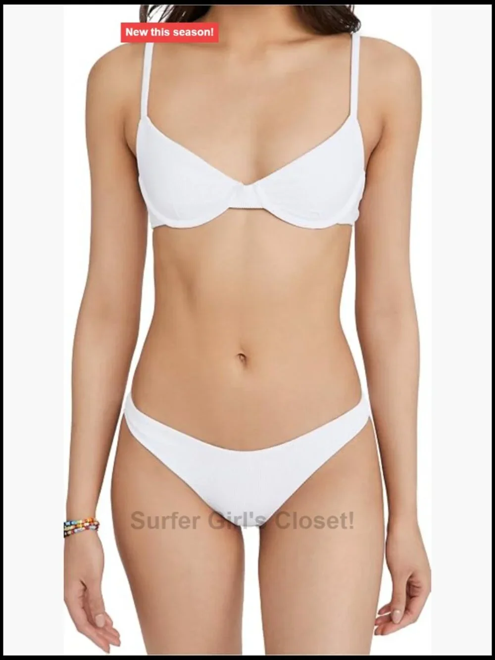 Underwire Bikini Top with Adjustable Straps, Hand Wash Only